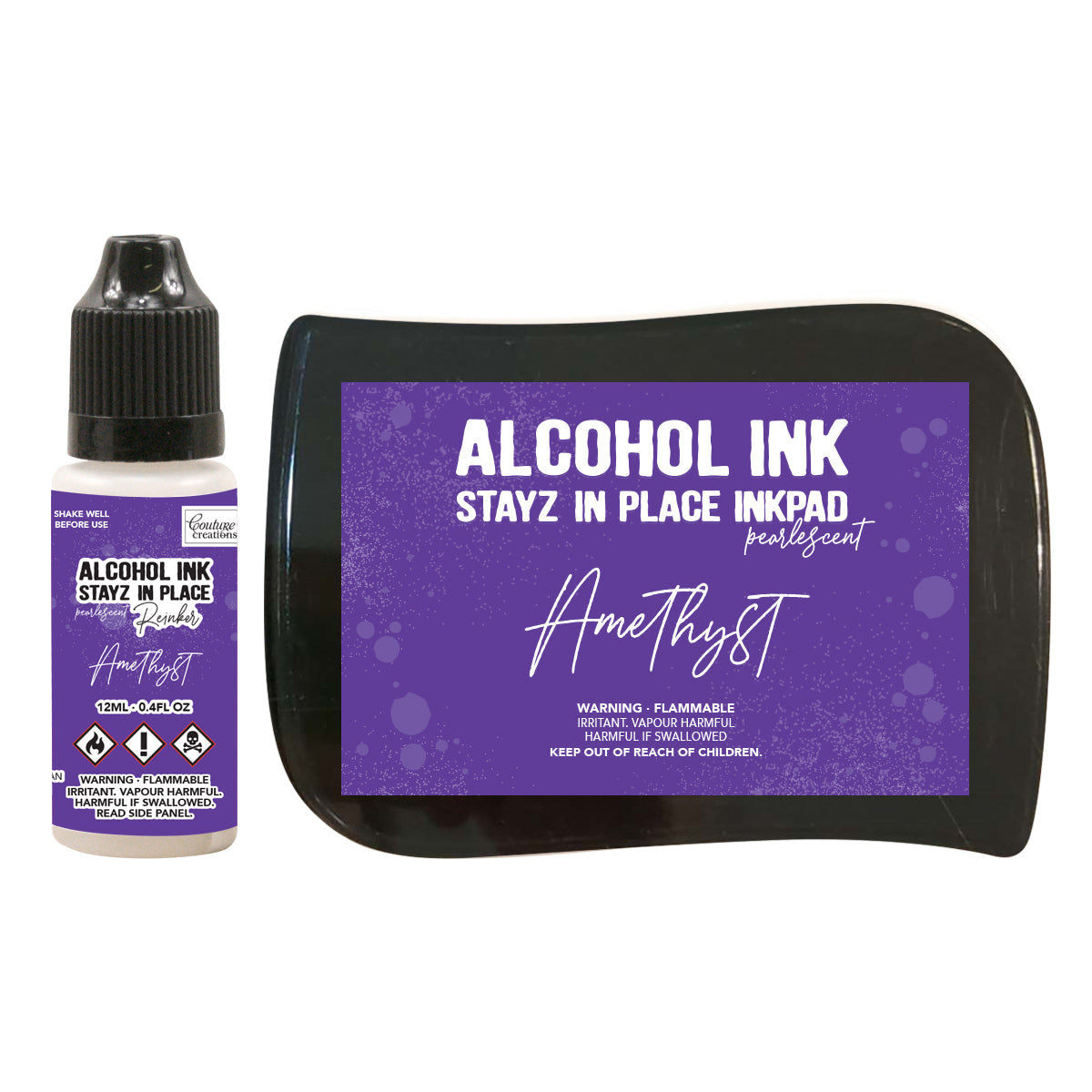 Stayz in Place Alcohol Ink Pad w/Reinker Amethyst Pearlescent