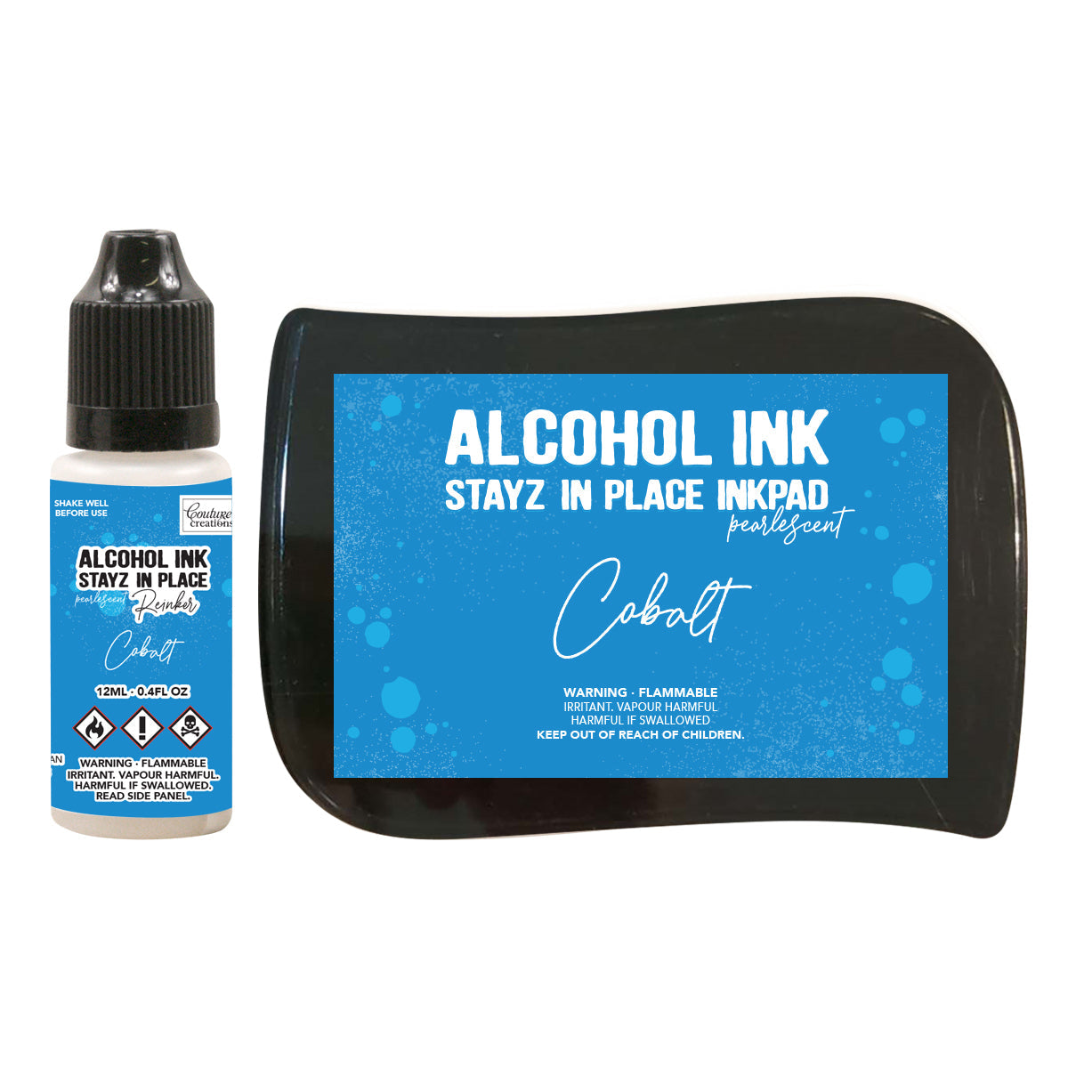 Stayz in Place Alcohol Ink Pad w/Reinker Cobalt Pearlescent