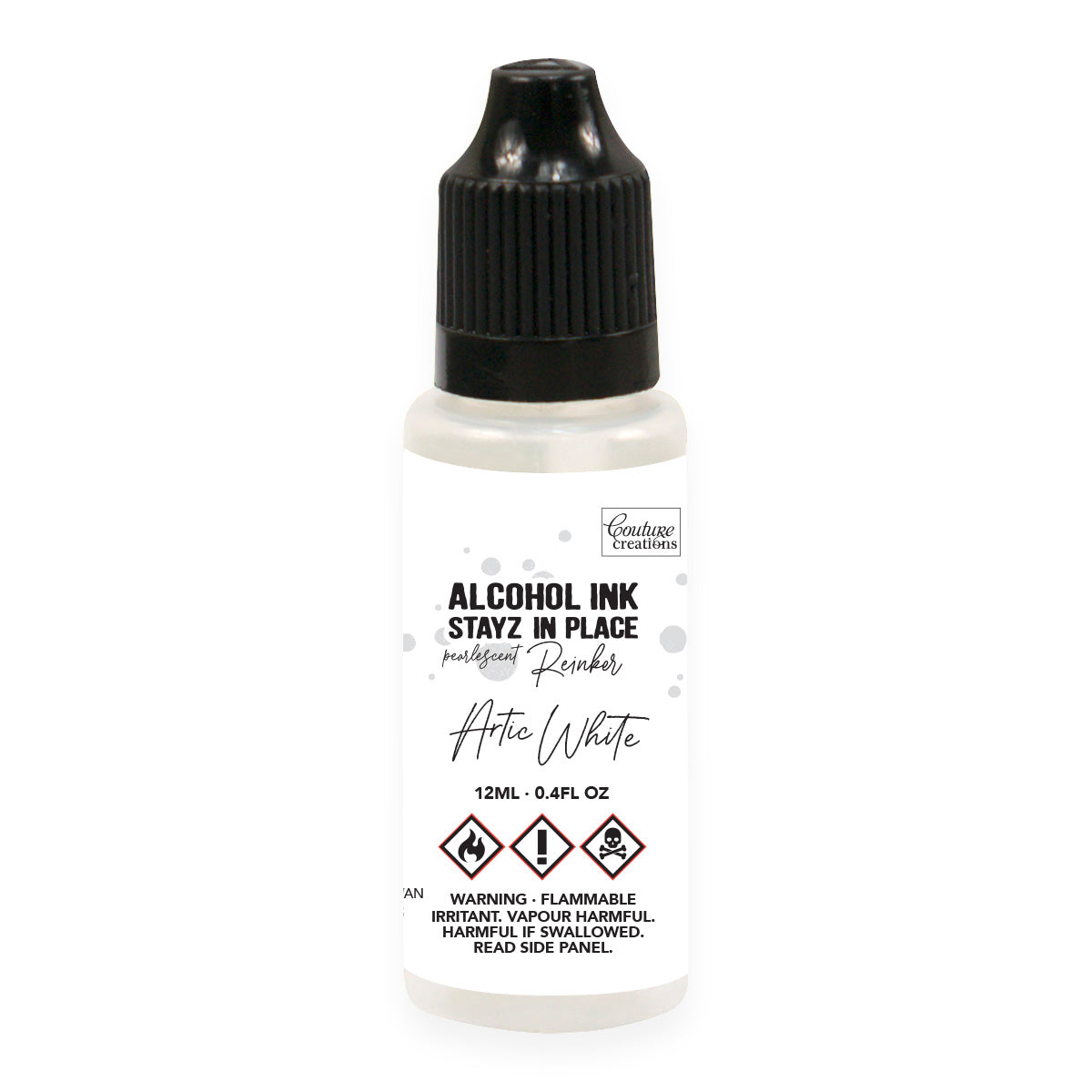 Arctic White Pearlescent Stayz in Place Alcohol Ink Pad Reinker