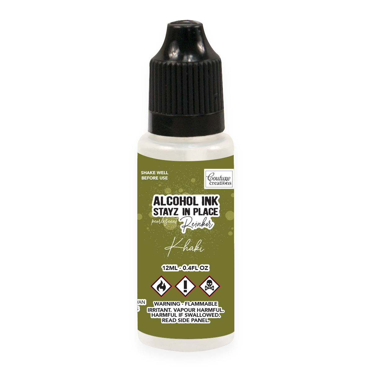 Khaki Pearlescent Stayz in Place Alcohol Ink Pad Reinker