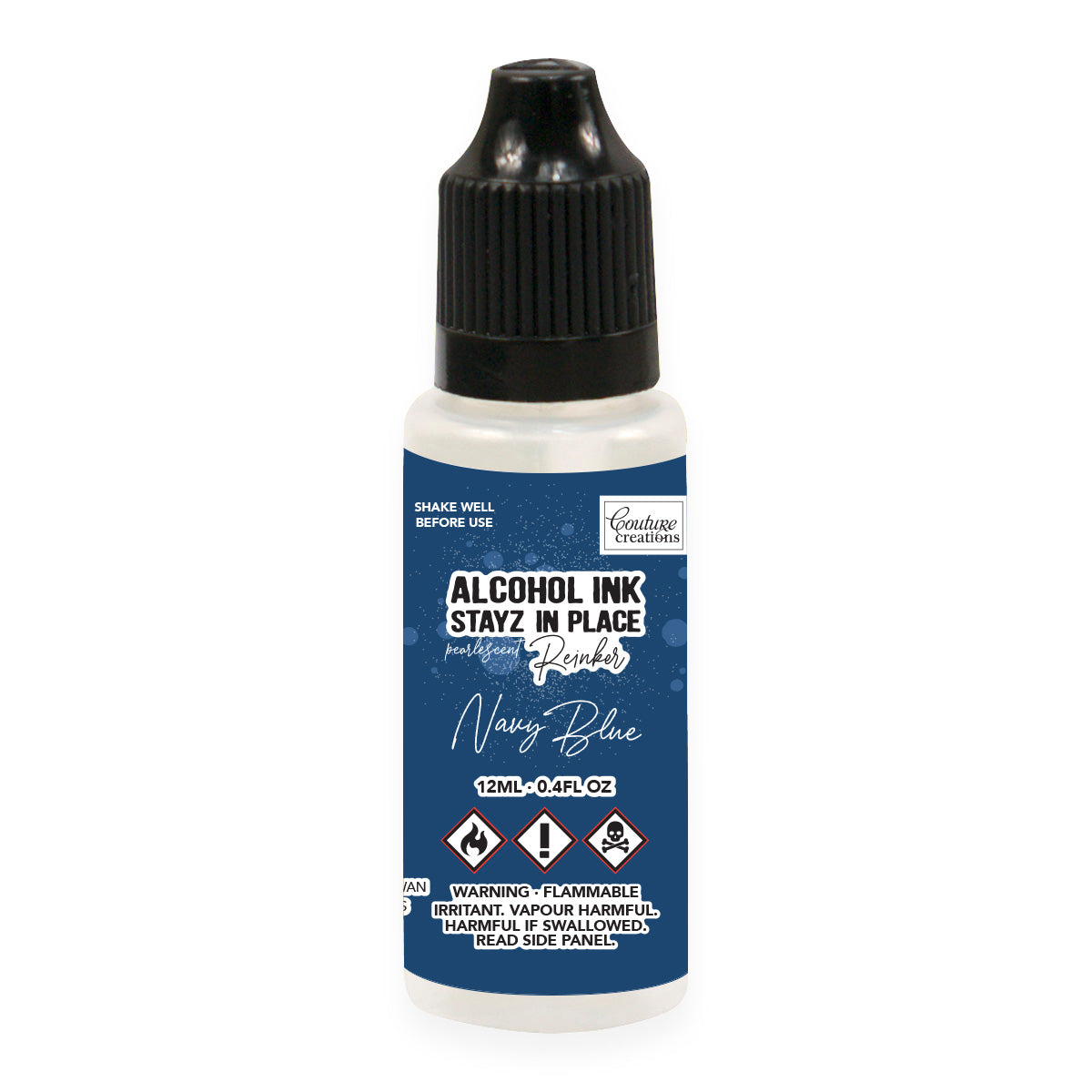 Navy Blue Pearlescent Stayz in Place Alcohol Ink Pad Reinker