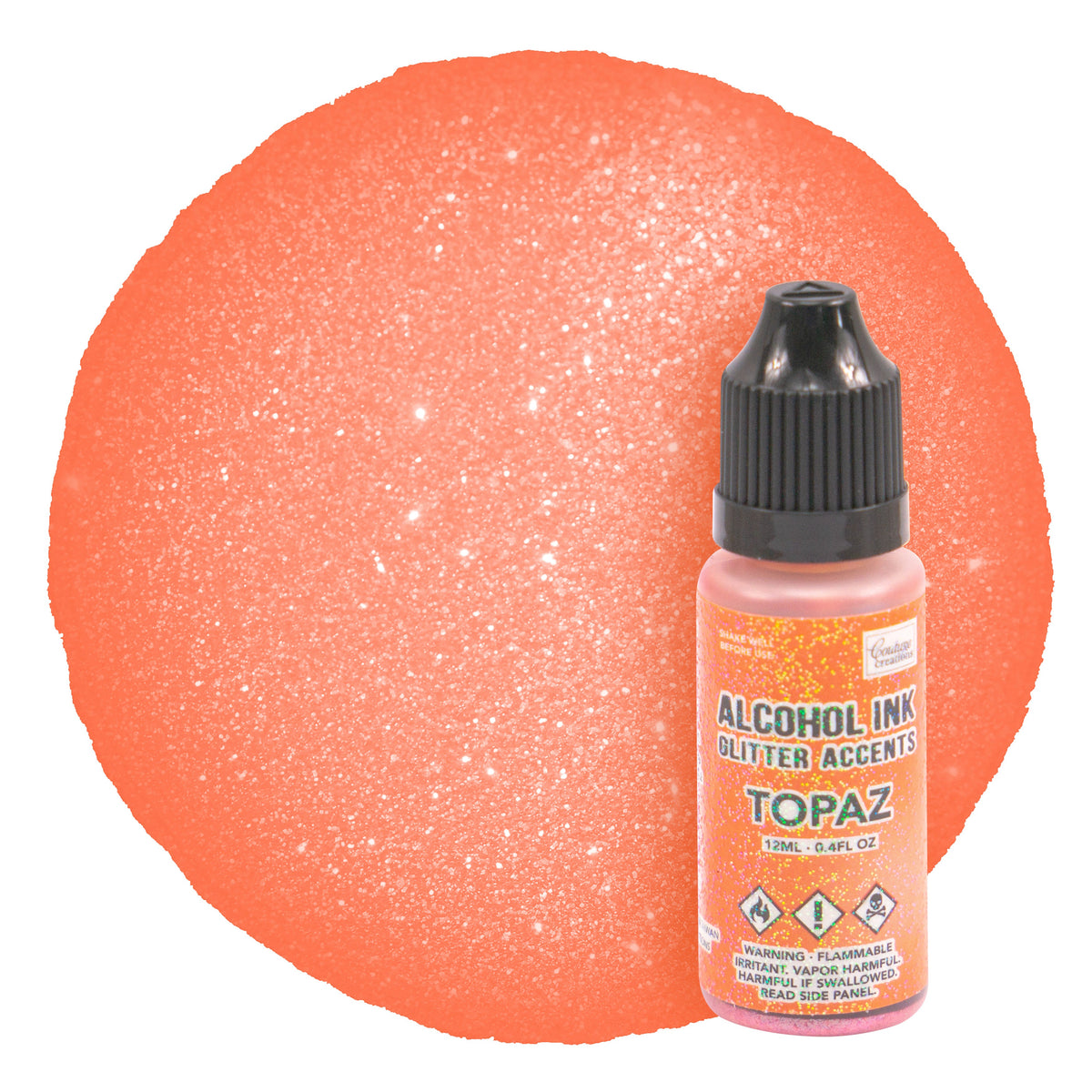 CC Alcohol Ink Glitter Accents Topaz 12ml