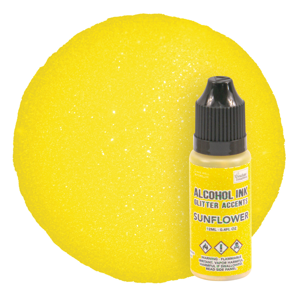 CC Alcohol Ink Glitter Accents Sunflower 12ml