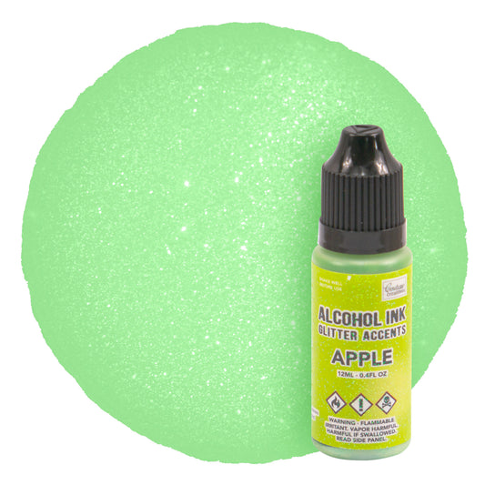 CC Alcohol Ink Glitter Accents Apple 12ml