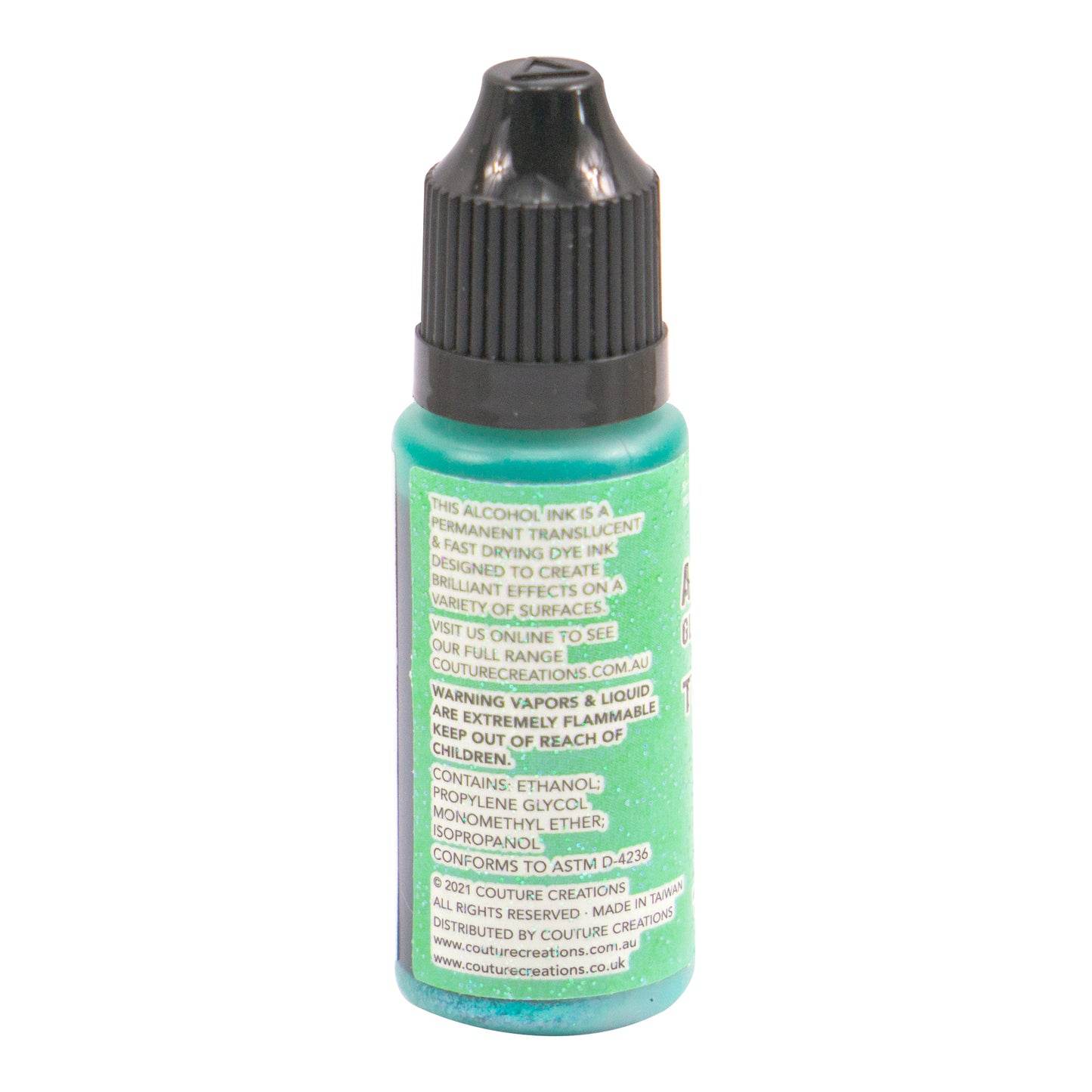 CC Alcohol Ink Glitter Accents Turquoise 12ml