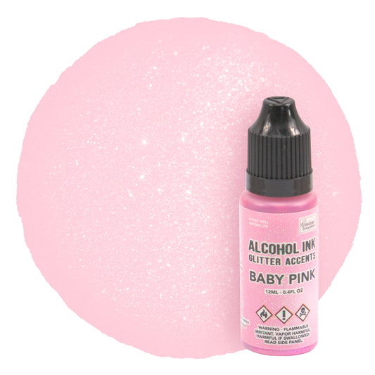 CC Alcohol Ink Glitter Accents Baby Pink 12ml