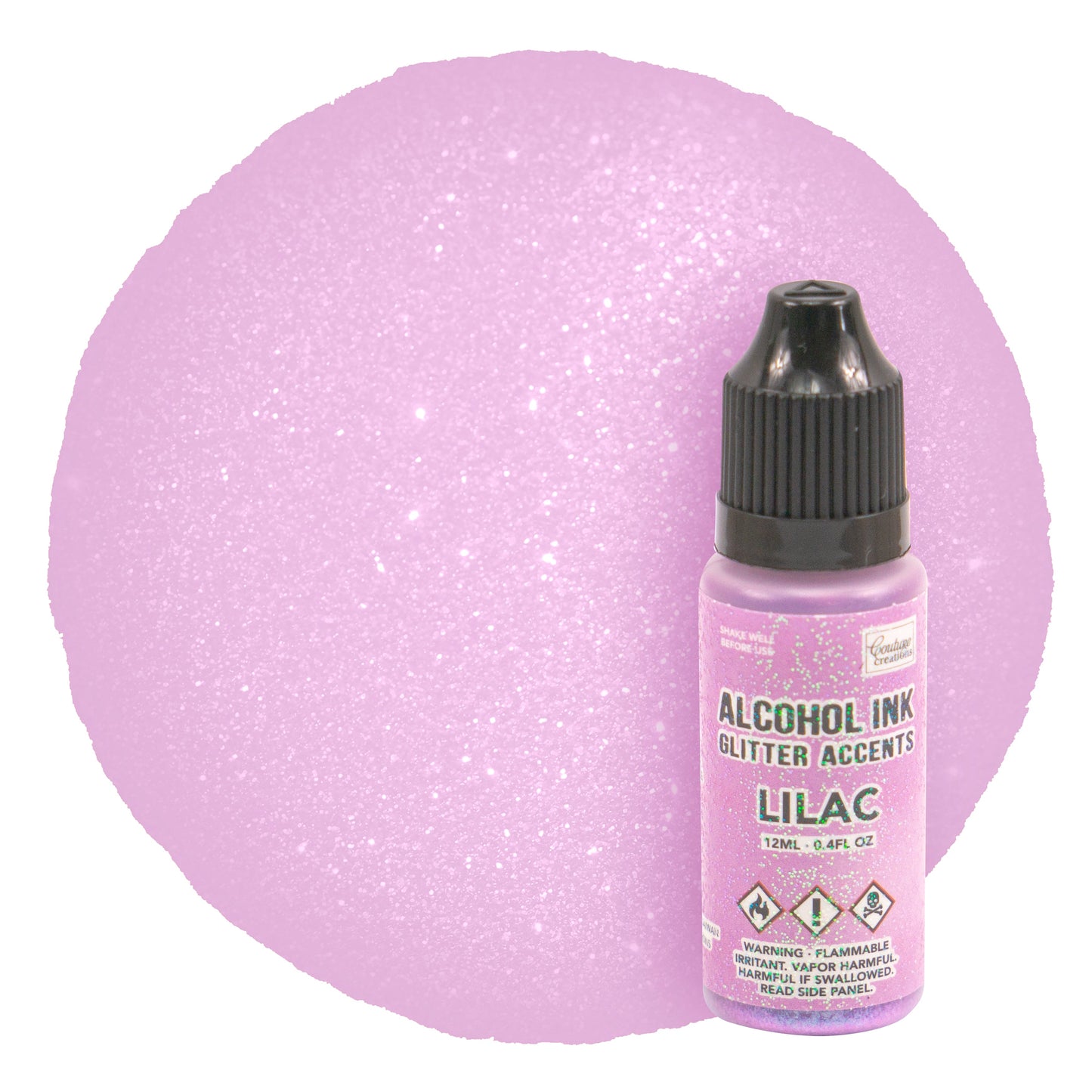 CC Alcohol Ink Glitter Accents Lilac 12ml