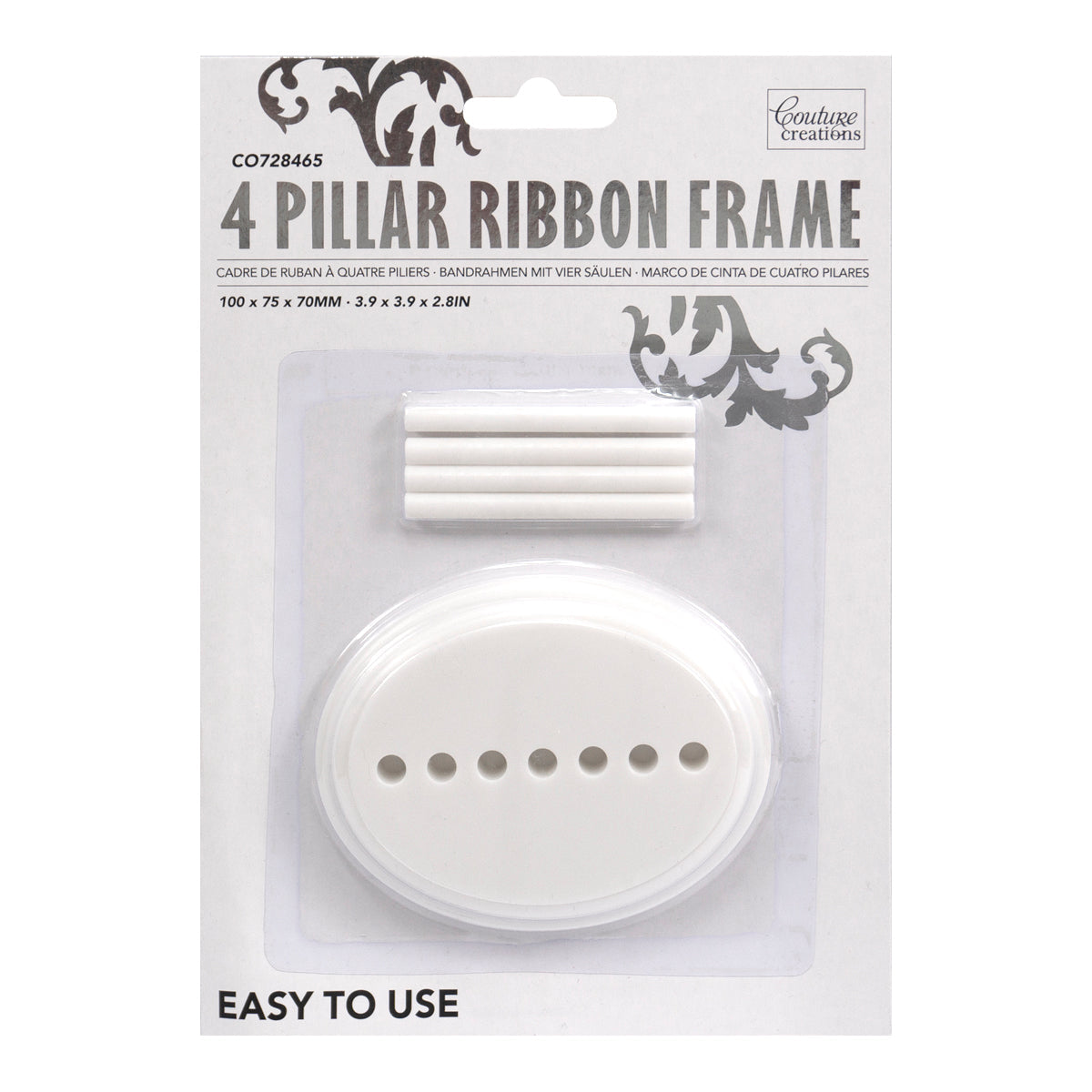 Ribbon frame - plastic with 4 pillars