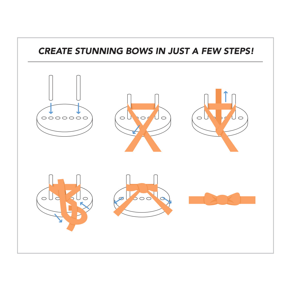 Ribbon frame - plastic with 4 pillars