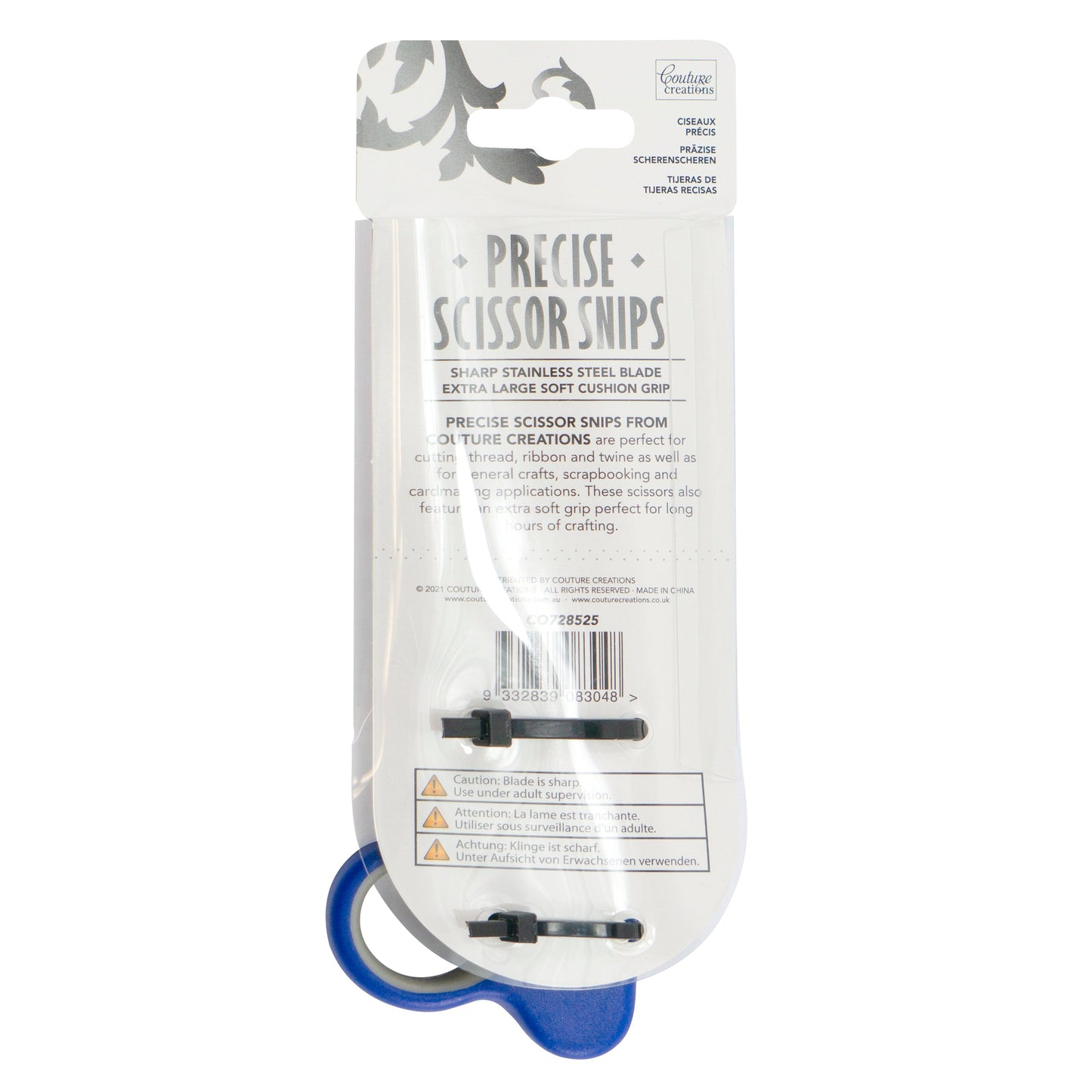 Precise Scissor Snips (13 cm / 5.11 inch Stainless Steel Blade)