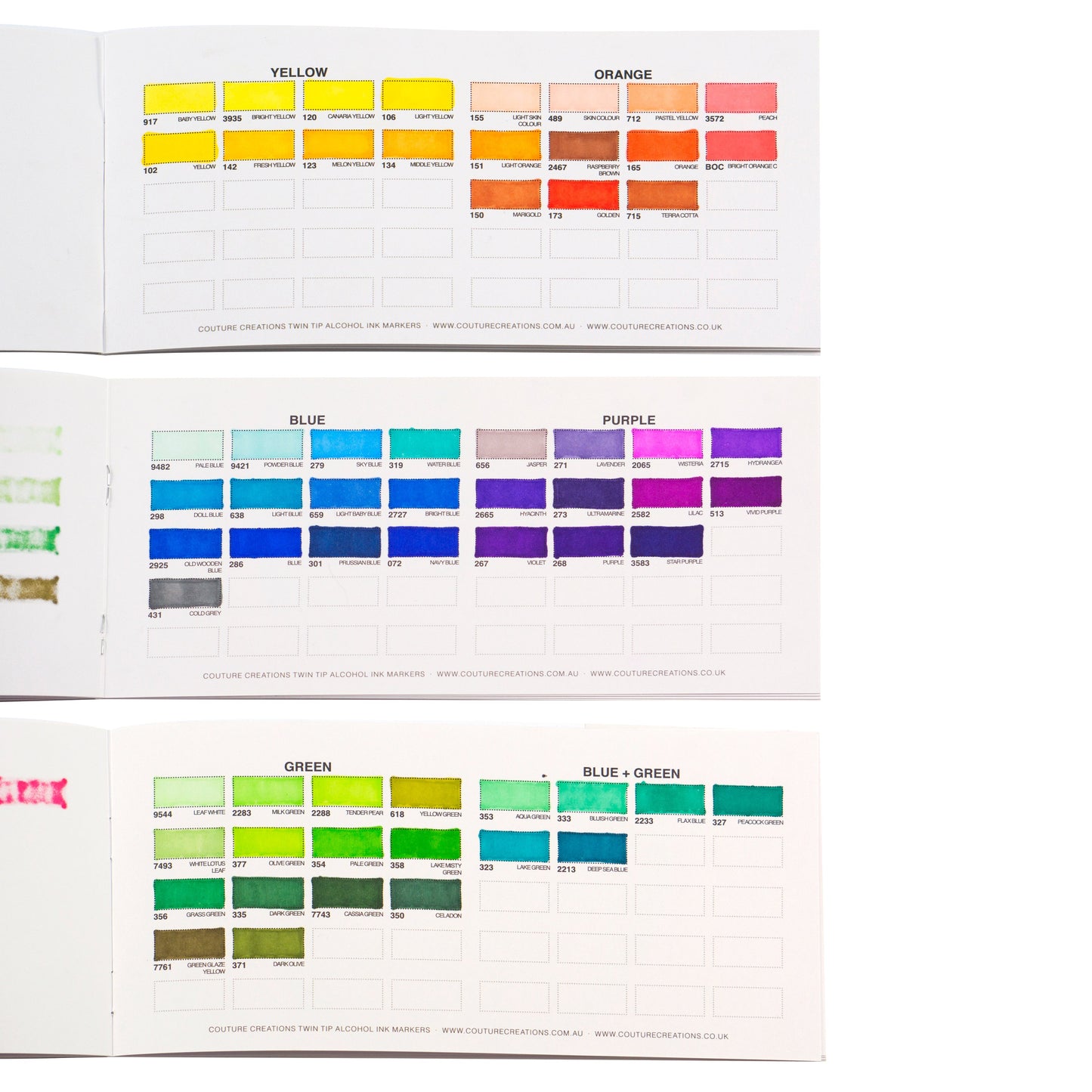 xx Colour Swatch Book (DL Size) - Twin Tip Markers