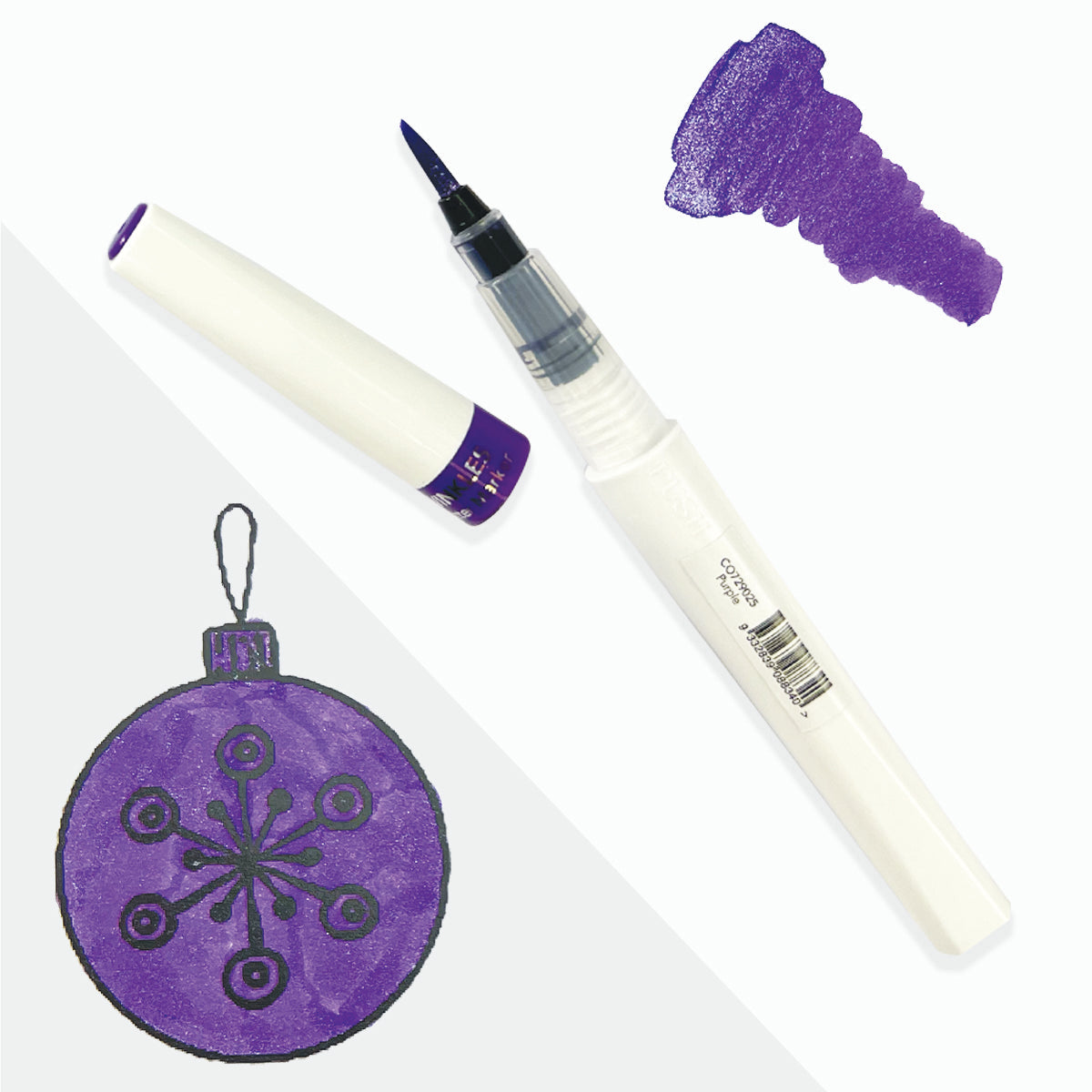 Winkles Glitter Brush Marker PURPLE