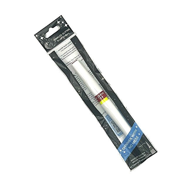 Winkles Glitter Brush Marker FESTIVE RED
