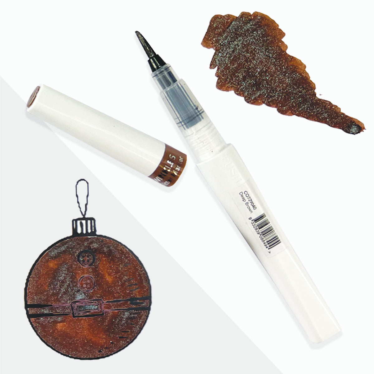 Winkles Glitter Brush Marker CHOCOLATE BROWN