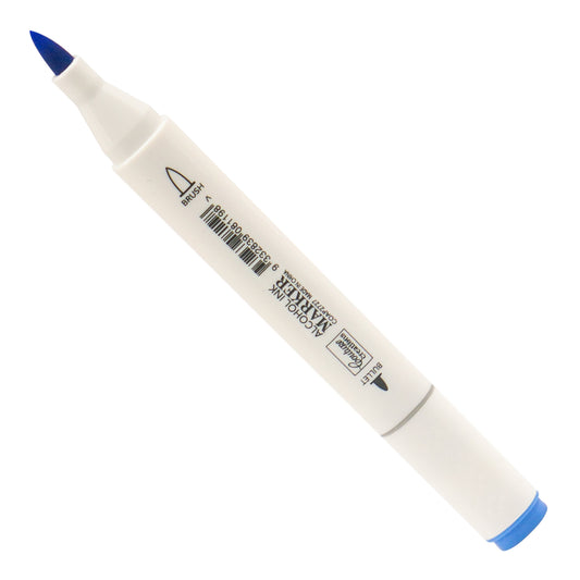 Bright Blue Twin Tip Alcohol Ink Marker