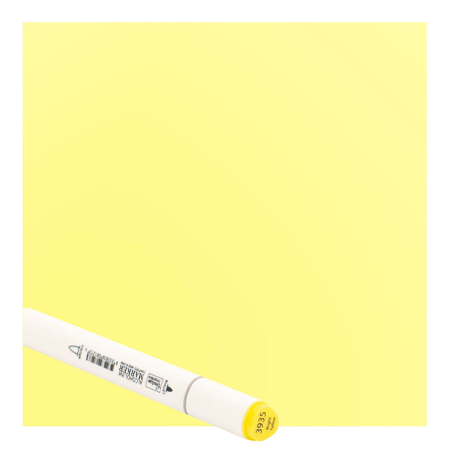 Bright Yellow Twin Tip Alcohol Ink Marker