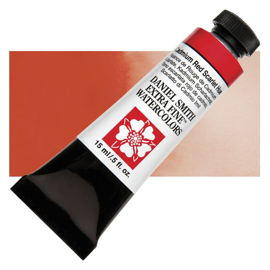 Daniel Smith Extra Fine Watercolour 15ml CADMIUM RED SCARLET HUE S3