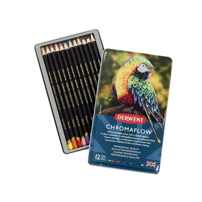 Derwent Chromaflow Pencils Tin 12