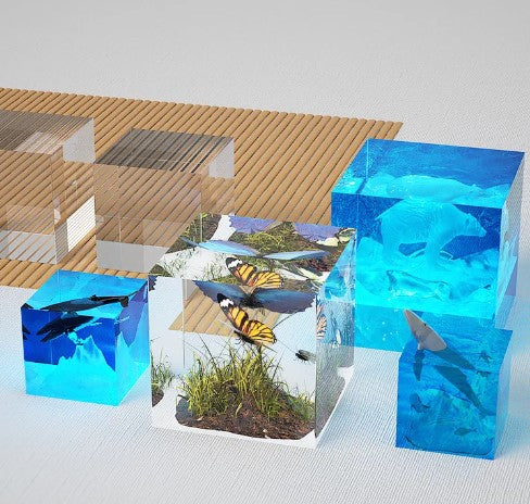 CD Clear Silicone Cube Mould 2cm x 2cm x 2cm