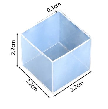 CD Clear Silicone Cube Mould 2cm x 2cm x 2cm