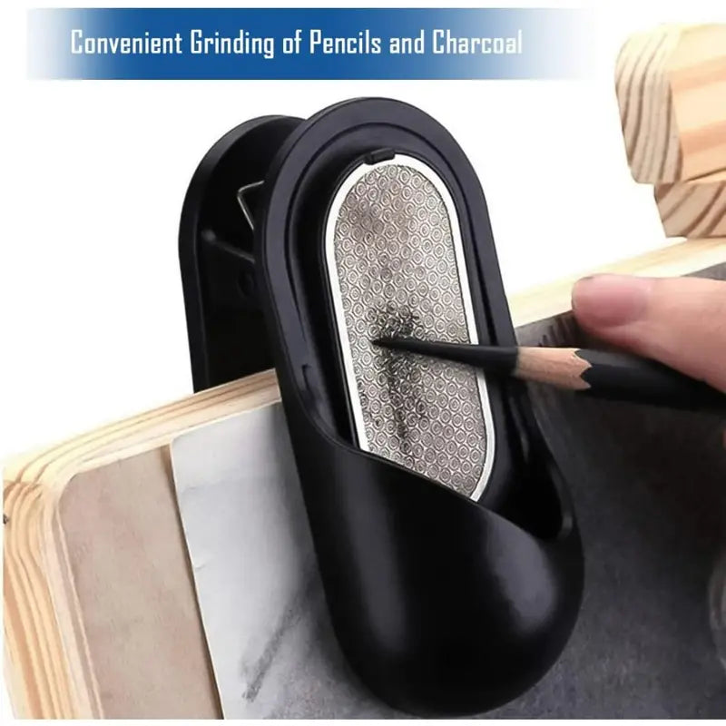 CD Art Sandpaper Pencil Sharpener With Clip Holder