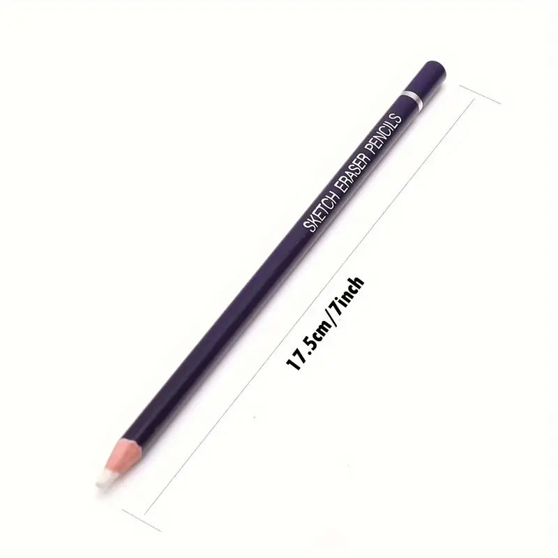 CD White Sketch Eraser Pencils Pk6