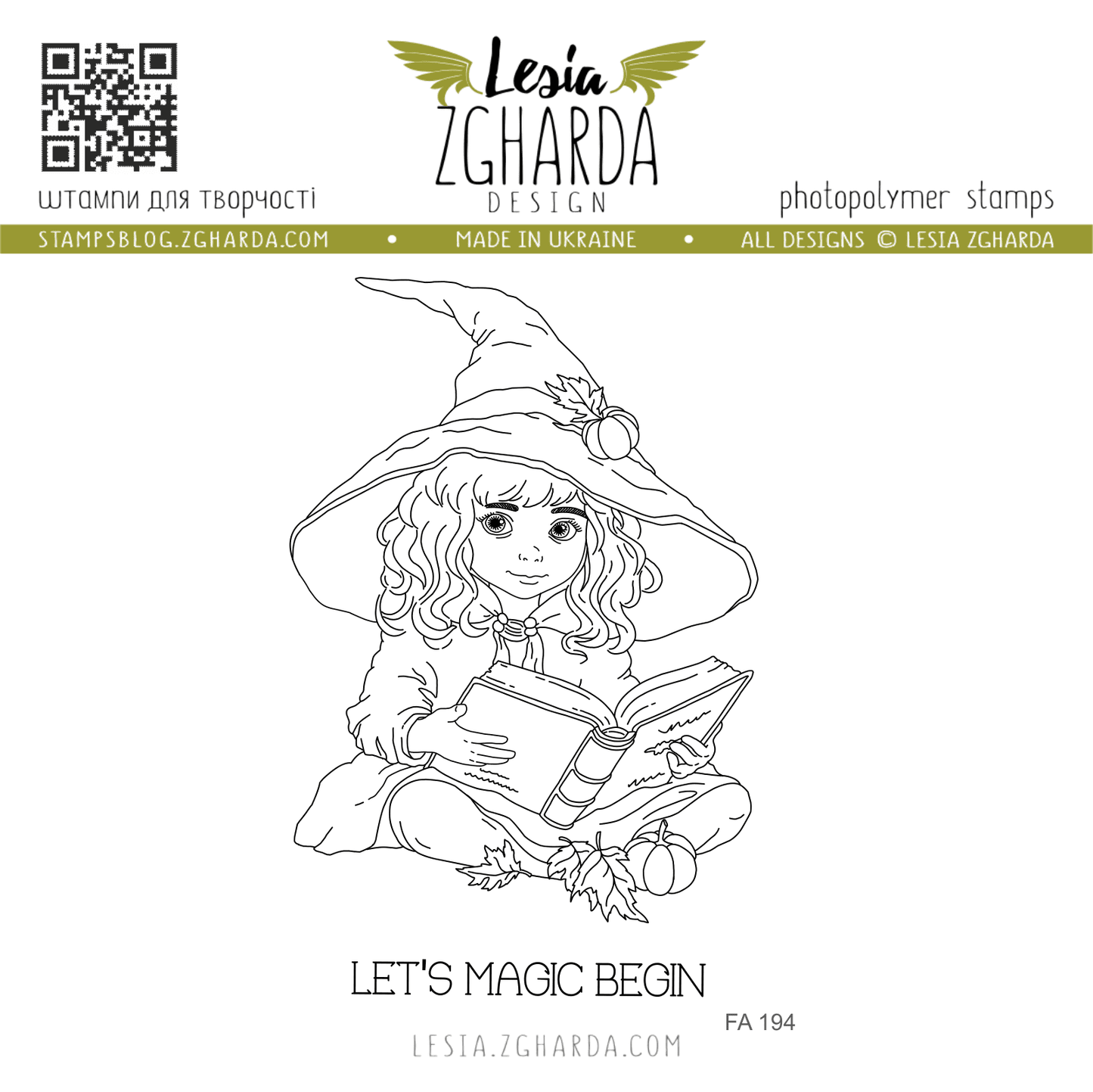 Lesia Zgharda Clear Stamp "Let's Magic Begin"