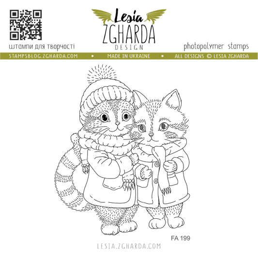 Lesia Zgharda Clear Stamp "Cozy Winter Cats"