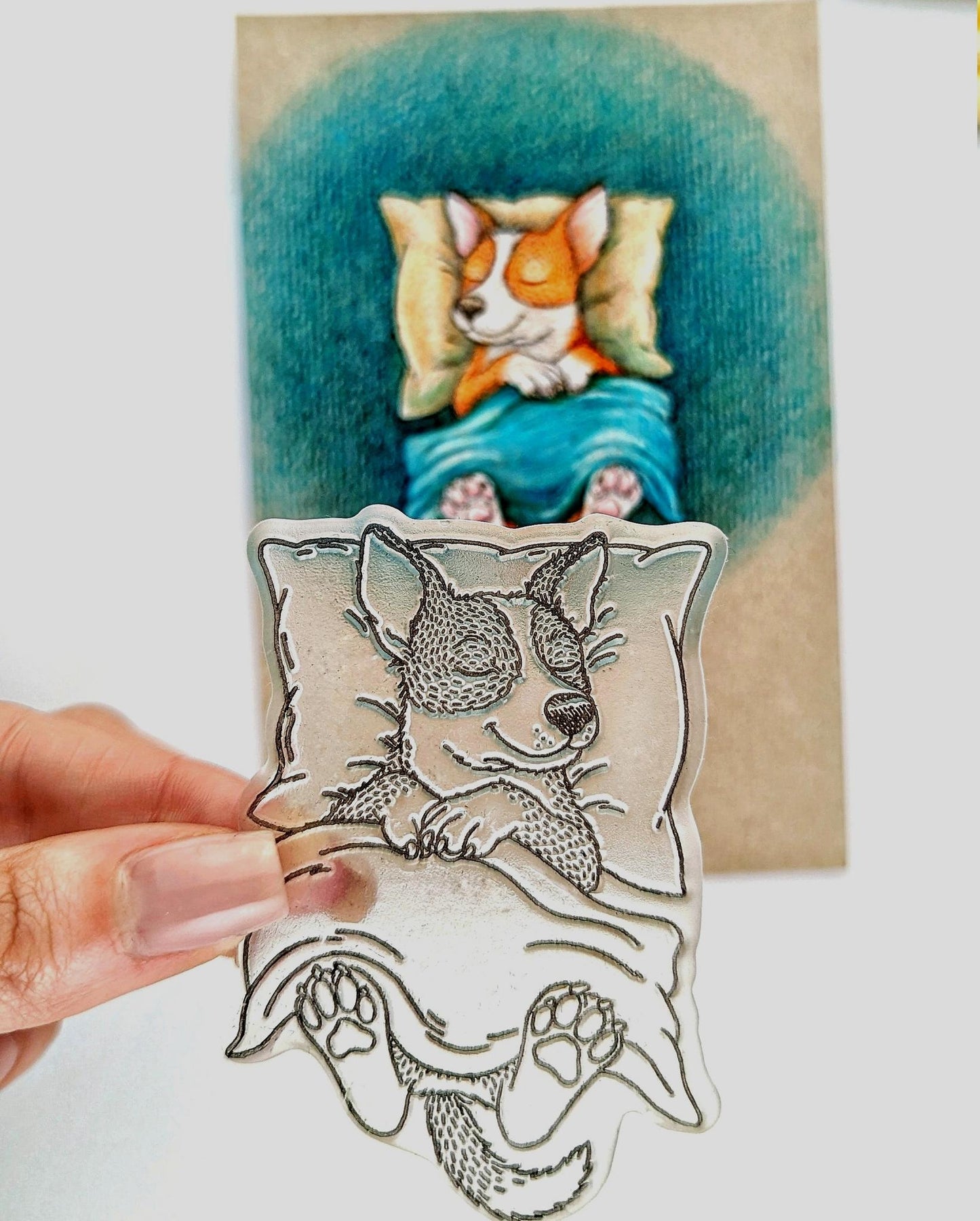 Lesia Zgharda Clear Stamp "Sleeping Dog"