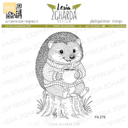 Lesia Zgharda Hedgehog’s Cozy Coffee Time Clear Stamp Set