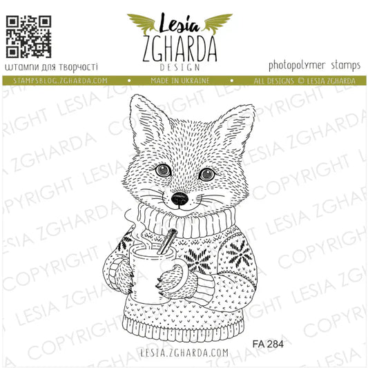 Lesia Zgharda Cozy Fox Cub Clear Stamp Set