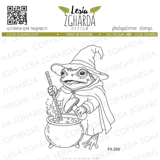 Lesia Zgharda Spellcasting Wizard Frog Clear Stamp Set