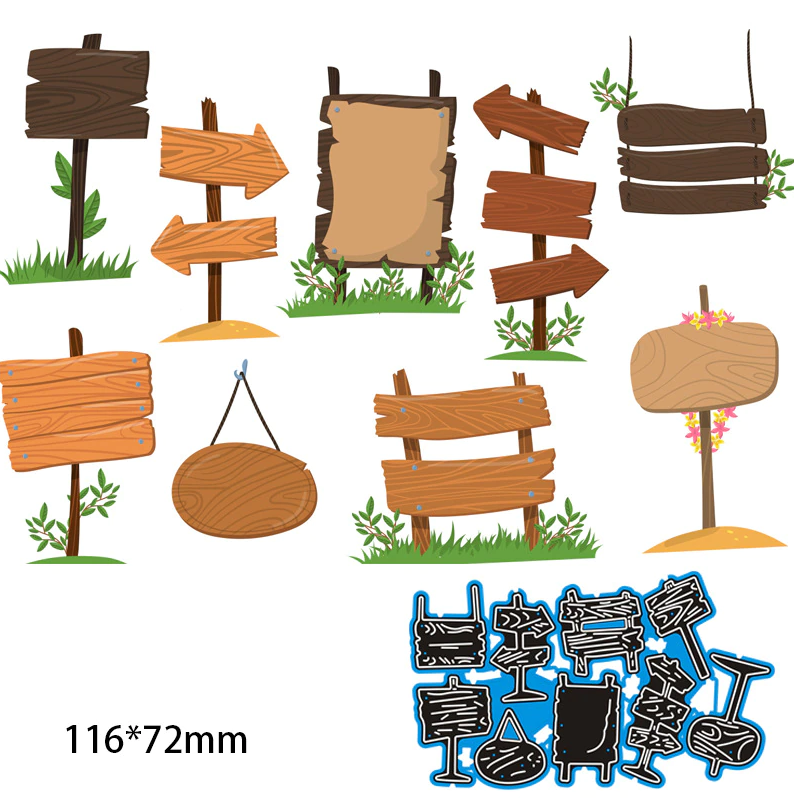 FDC Road Signs  Steel Cutting Die 9pce