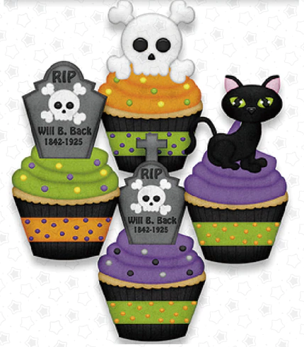 FDC Halloween Spooky Cupcakes Steel Cutting Die