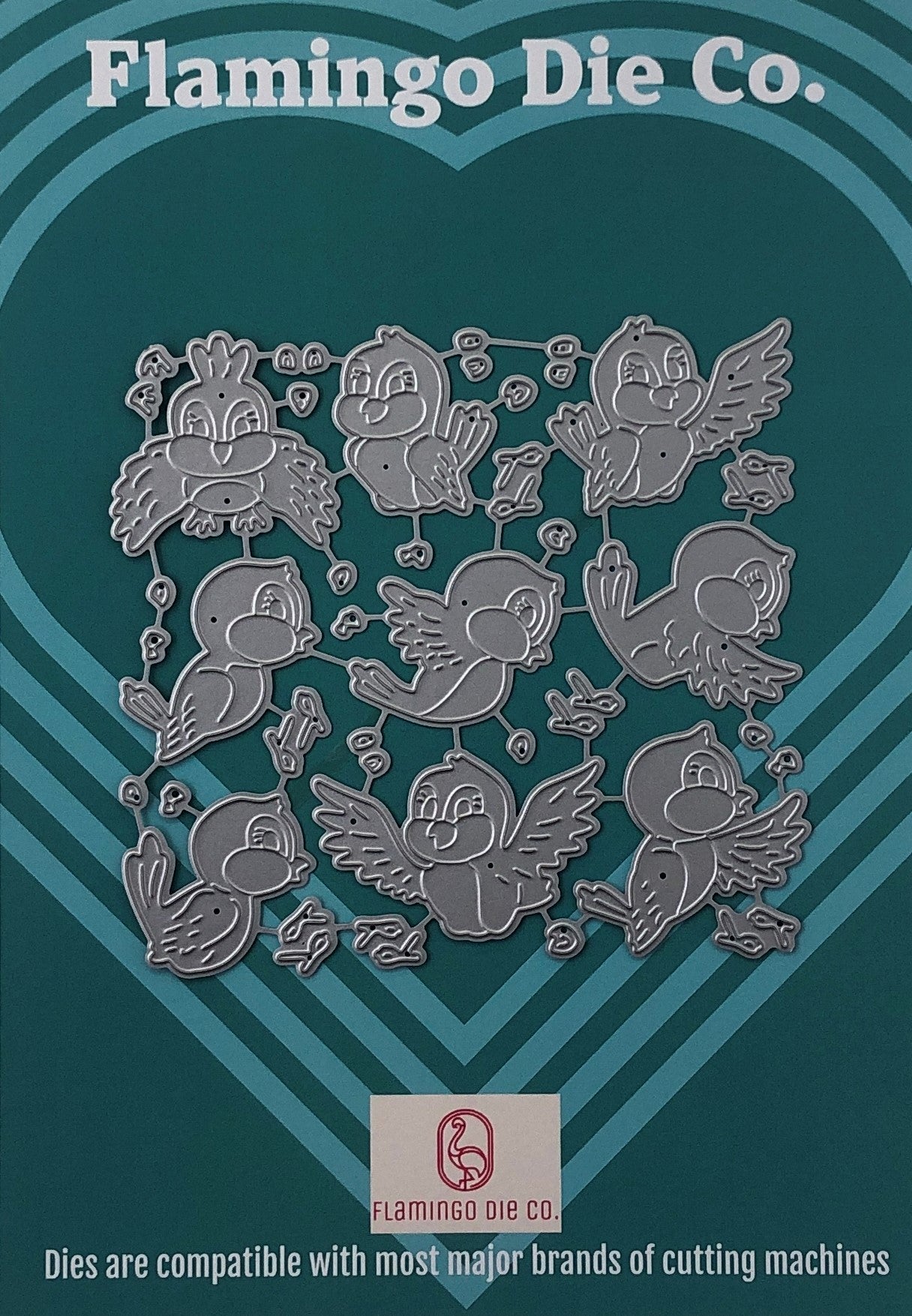 FDC Chirpy Birds Steel Cutting Die 9pce