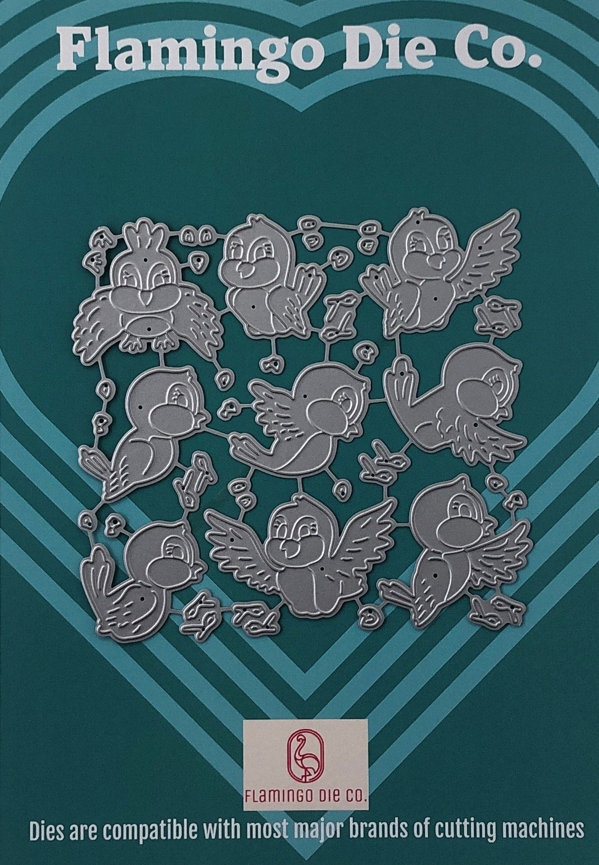 FDC Chirpy Birds Steel Cutting Die 9pce