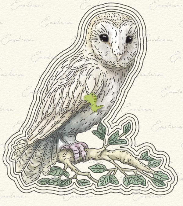 FDC Large Owl on Branch Steel Cutting Die