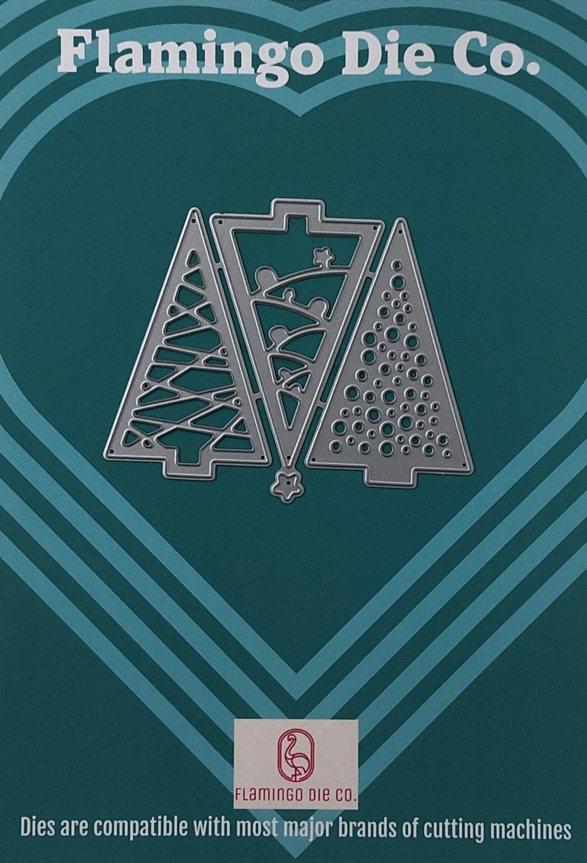 FDC Symetric Xmas Trees Steel Cutting Die 3pce