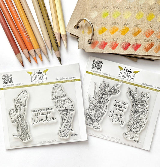 Lesia Zgharda Mushrooms Clear Stamp Set