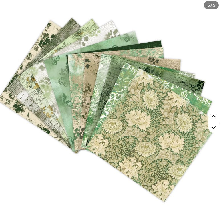 6x6" Floral Damask Background Paper Pk12