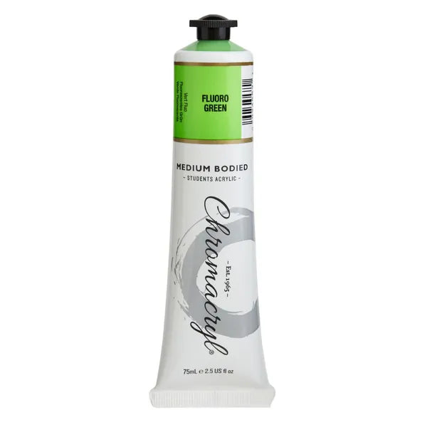 FLUORO GREEN Chromacryl Student Acrylic 75ml