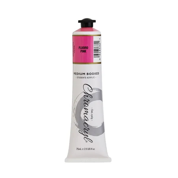 FLUORO PINK Chromacryl Student Acrylic 75ml