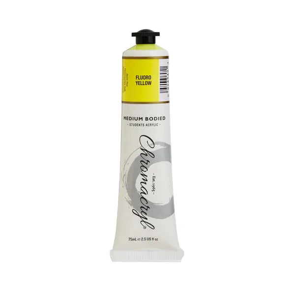 FLUORO YELLOW Chromacryl Student Acrylic 75ml