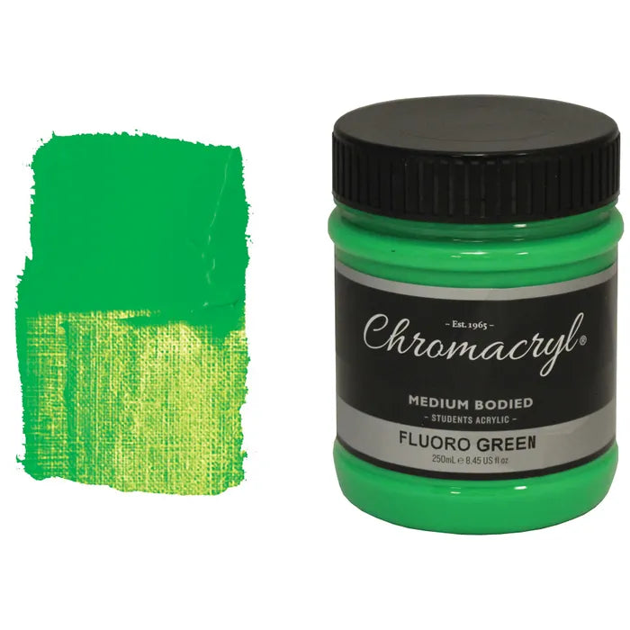 FLUORO GREEN Chromacryl Student Acrylic 250ml