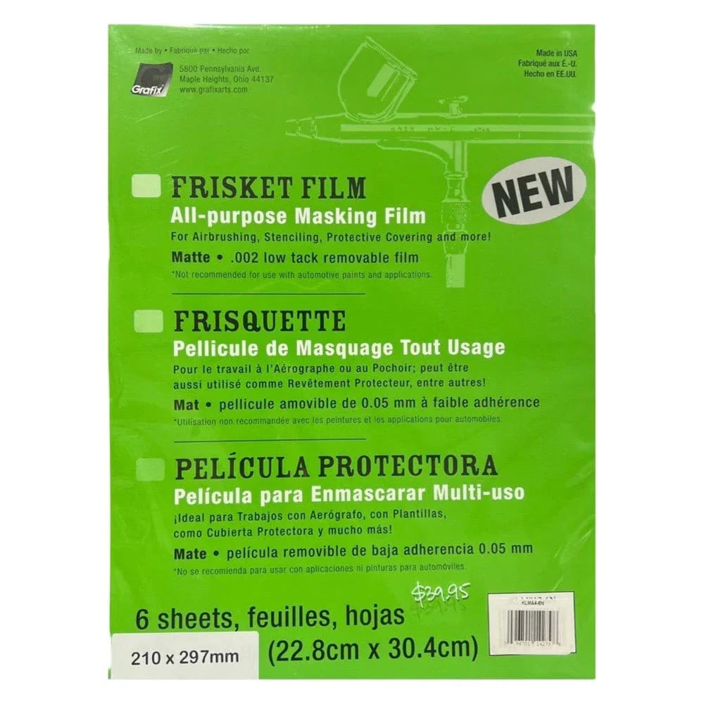 Grafix Low Tack All Purpose Frisket Film 9"x 12" 6 pack - Matte