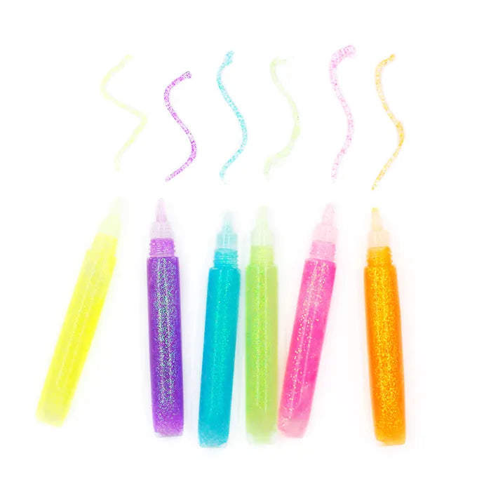 Value Craft Glitter Glue Fluro Pk6
