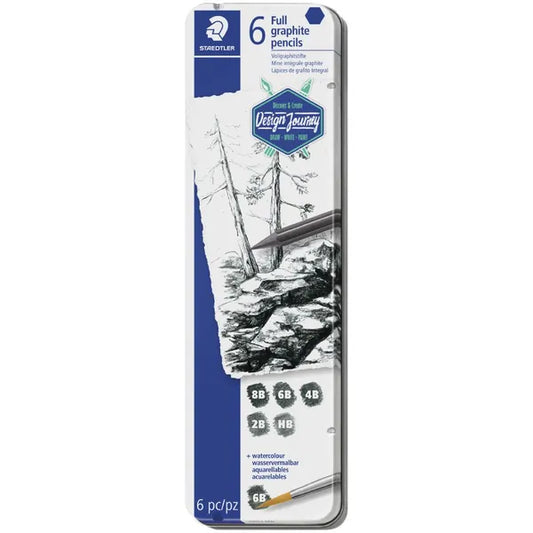 Staedtler Graphite Full Length Pencils Tin 6