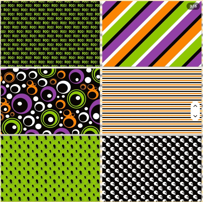 6x6" Halloween Background Paper Pk12