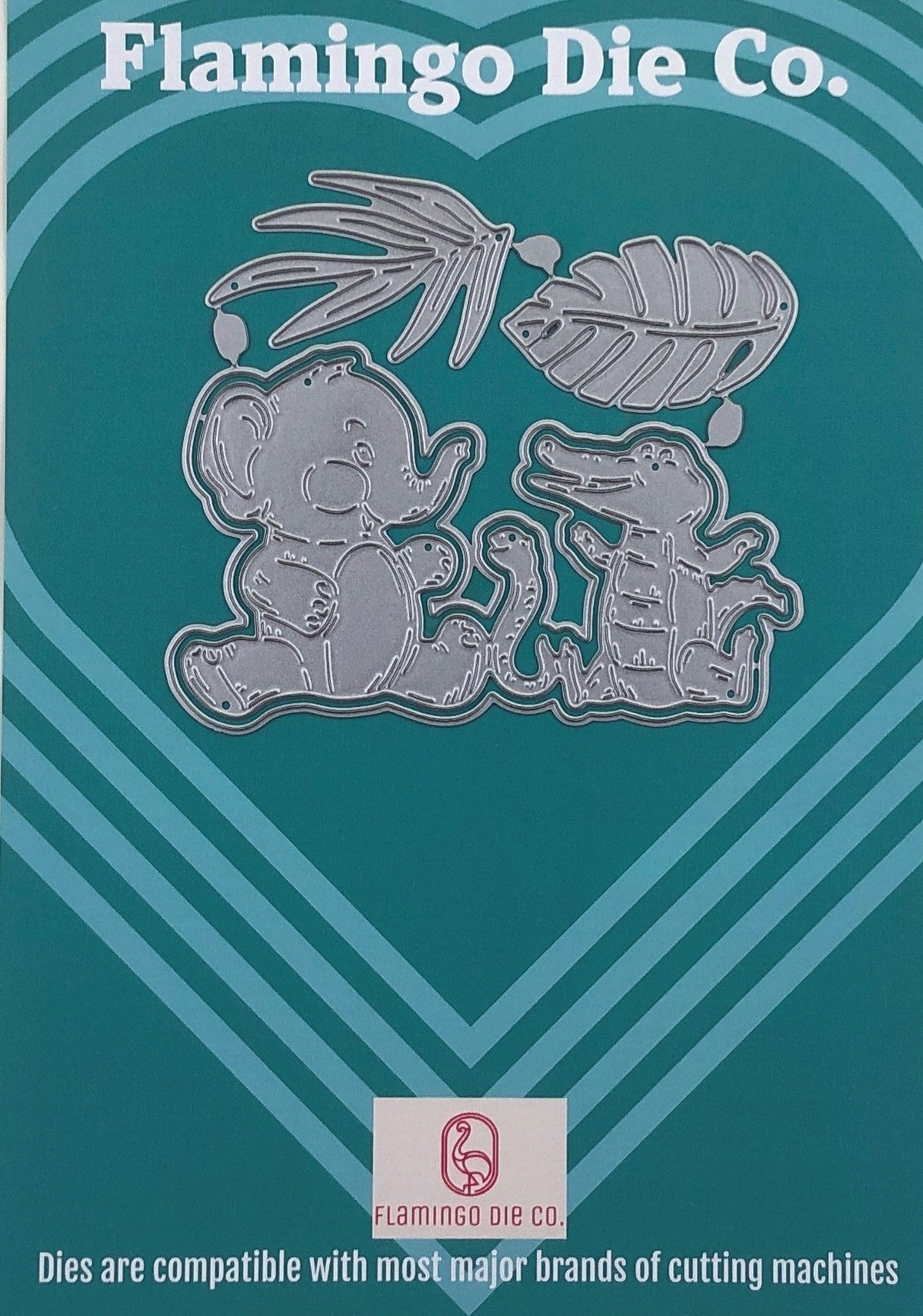 FDC Baby Elephant & Alligator Steel Cutting Die 5pce