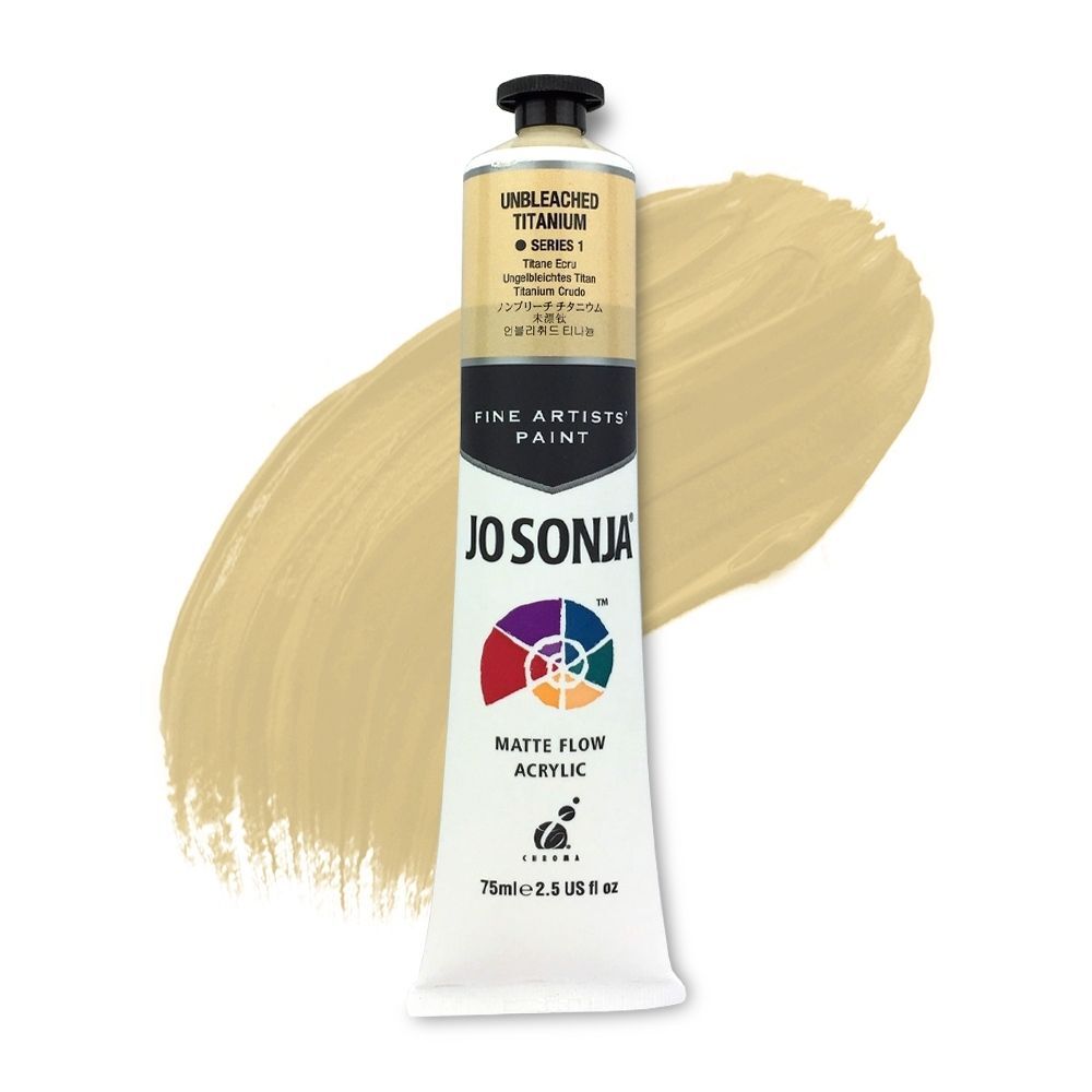 JoSonja Matte Flow Acrylic Paint 75ml S1 - Unbleached Titanium